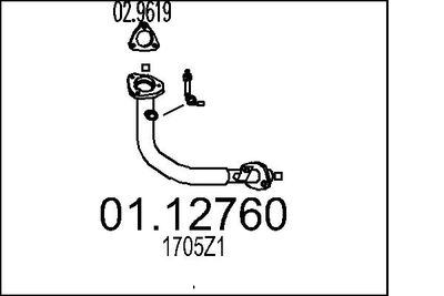 Izplūdes caurule MTS 01.12760