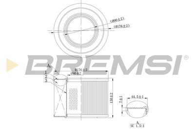 Воздушный фильтр BREMSI FA2142