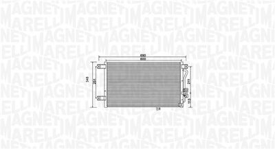 Конденсатор, кондиционер MAGNETI MARELLI 350203987000