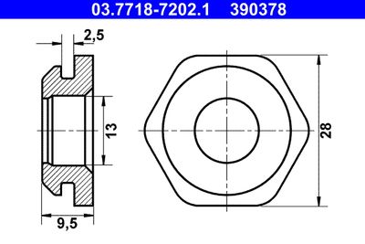 Прокладка, вакуумный соединитель BKV ATE 03771872021