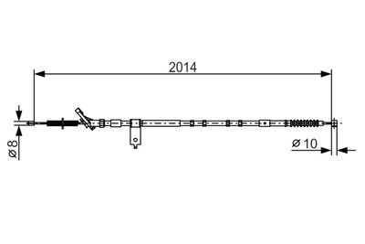 Тросик, cтояночный тормоз BOSCH 1 987 482 786