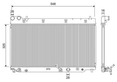 Радиатор, охлаждение двигателя VALEO 701210