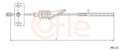 Тросик, cтояночный тормоз COFLE 92.491.13