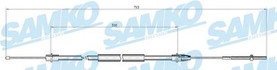 Тросик, cтояночный тормоз SAMKO C0638B