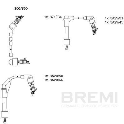 Augstsprieguma vadu komplekts BREMI 300/790
