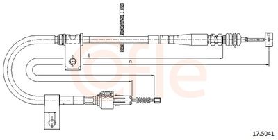 Тросик, cтояночный тормоз COFLE 92.17.5041