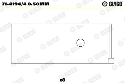 Шатунный подшипник GLYCO 71-4194/4 0.50mm