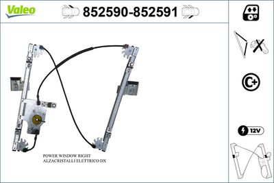 Стеклоподъемник VALEO 852590