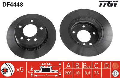 Тормозной диск TRW DF4448