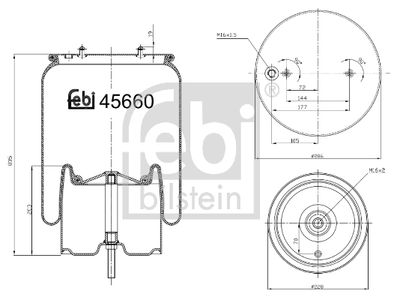 Pneimoatsperes spilvens, Pneimopiekare FEBI BILSTEIN 45660