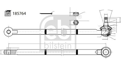 Stūres šķērsstiepņa uzgalis FEBI BILSTEIN 185764