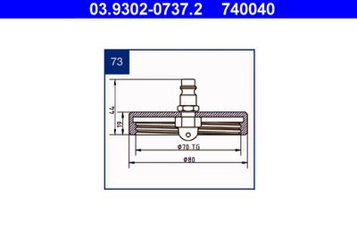 Atgaisošanas štuceris ATE 03.9302-0737.2
