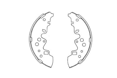 Bremžu loku komplekts KAVO PARTS KBS-5414