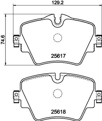 Комплект тормозных колодок, дисковый тормоз HELLA PAGID 8DB 355 023-131