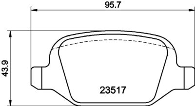 HELLA PAGID 8DB355009361 Bremžu uzliku kompl
