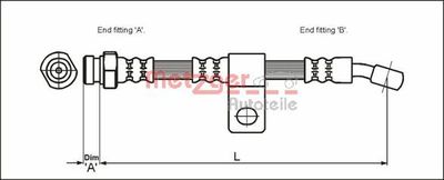 Bremžu šļūtene METZGER 4110403