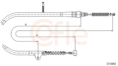 Тросик, cтояночный тормоз COFLE 92.17.0202