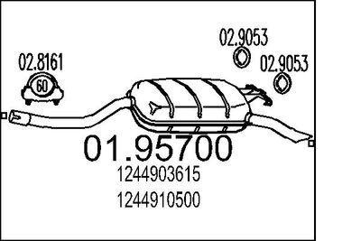 Глушитель выхлопных газов конечный MTS 01.95700