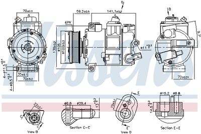 Компрессор, кондиционер NISSENS 890773