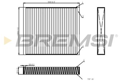 Фильтр, воздух во внутренном пространстве BREMSI FC0073