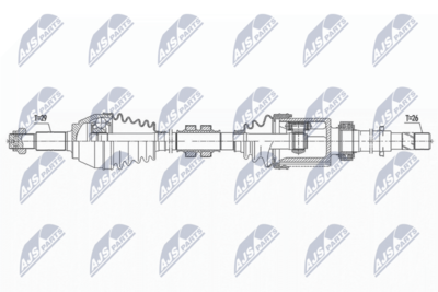 Приводной вал NTY NPW-NS-096