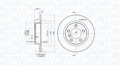 Тормозной диск MAGNETI MARELLI 360406121401