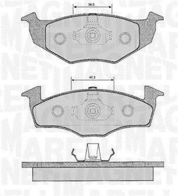 Bremžu uzliku kompl., Disku bremzes MAGNETI MARELLI 363916060388