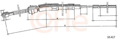Тросик, cтояночный тормоз COFLE 92.10.417