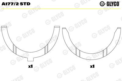 Дистанционная шайба, коленчатый вал GLYCO A177/2 STD