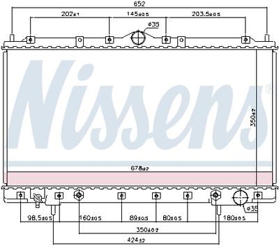 Radiators, Motora dzesēšanas sistēma NISSENS 62867