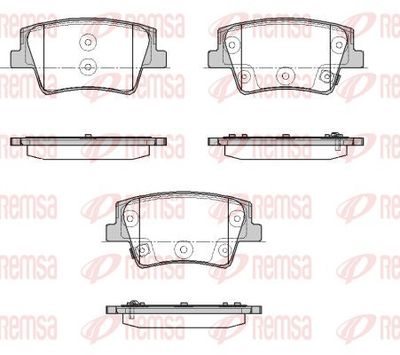 Bremžu uzliku kompl., Disku bremzes REMSA 1935.02
