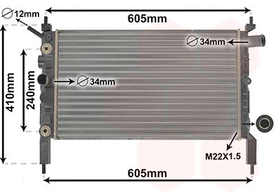 Radiators, Motora dzesēšanas sistēma VAN WEZEL 37002026