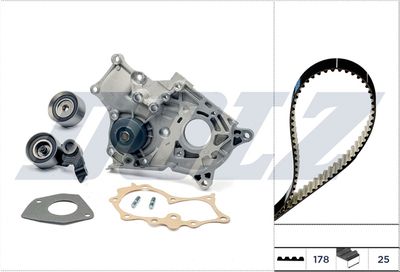 Водяной насос + комплект зубчатого ремня DOLZ KD182