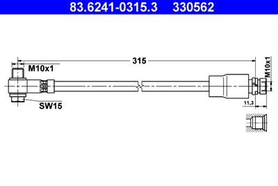Bremžu šļūtene ATE 83.6241-0315.3