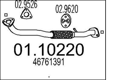 Izplūdes caurule MTS 01.10220