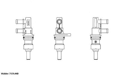 Termostats, Dzesēšanas šķidrums BorgWarner (Wahler) 7129.00D