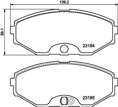 Bremžu uzliku kompl., Disku bremzes HELLA PAGID 8DB 355 011-181