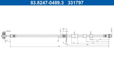 Тормозной шланг ATE 83.8247-0489.3