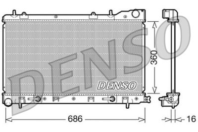 Radiators, Motora dzesēšanas sistēma DENSO DRM36001