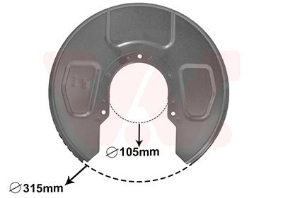 Dubļu sargs, Bremžu disks VAN WEZEL 5878374
