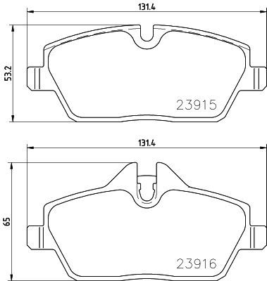 Bremžu uzliku kompl., Disku bremzes HELLA PAGID 8DB 355 021-881