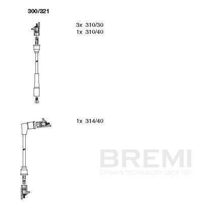 Augstsprieguma vadu komplekts BREMI 300/321