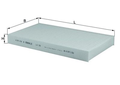 Фильтр, воздух во внутренном пространстве KNECHT LA 56