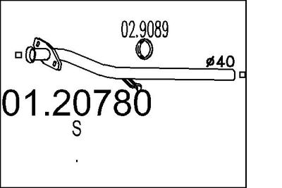 Труба выхлопного газа MTS 01.20780