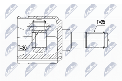 Шарнирный комплект, приводной вал NTY NPW-HY-501