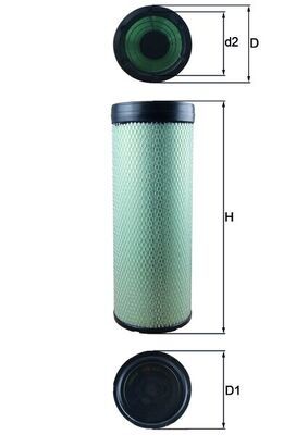 Sekundārā gaisa filtrs MAHLE LXS 602