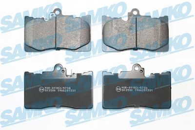 Комплект тормозных колодок, дисковый тормоз SAMKO 5SP1331