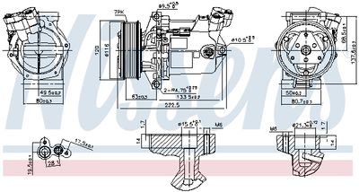 Компрессор, кондиционер NISSENS 890042