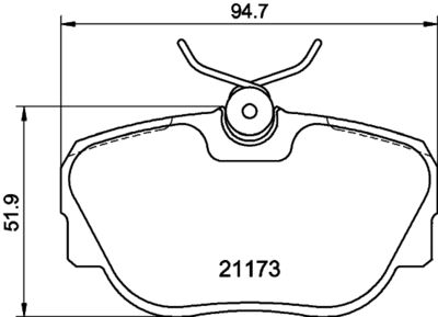 Bremžu uzliku kompl., Disku bremzes HELLA PAGID 8DB 355 017-811