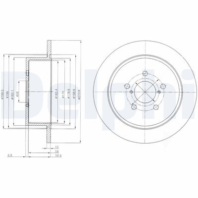 Bremžu diski DELPHI BG4129
